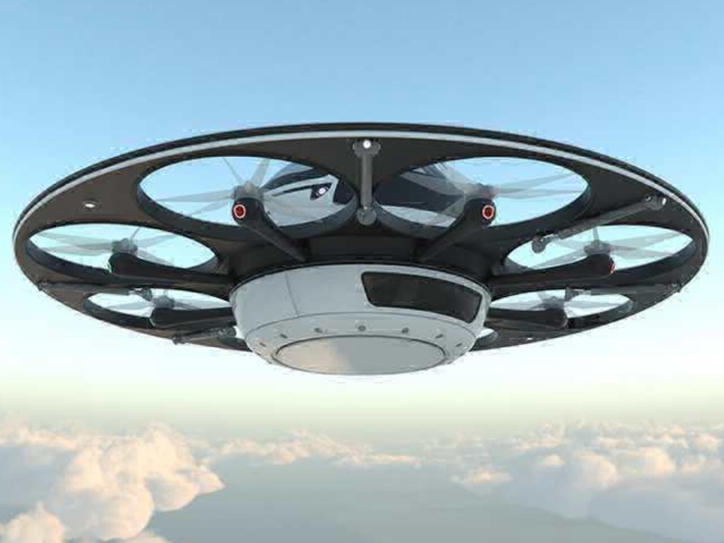 ufo 电动载人飞行器 超科技感交通工具