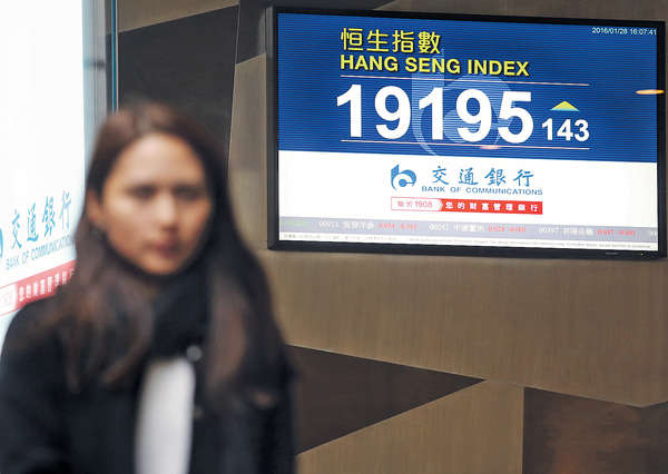中港股市背馳 恒指升143點