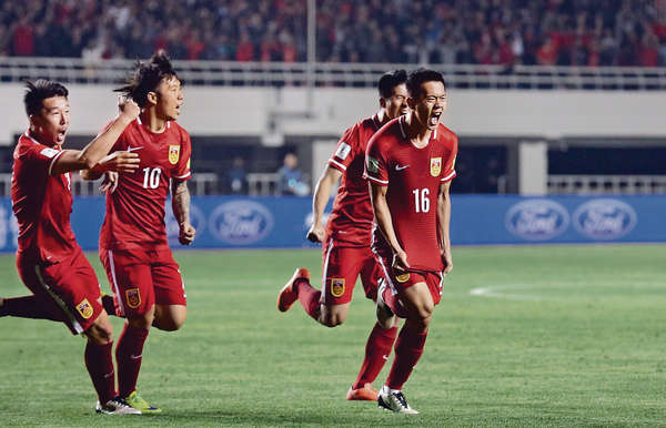 中國勝卡塔爾2：0 奇迹 世界杯外圍賽晉級
