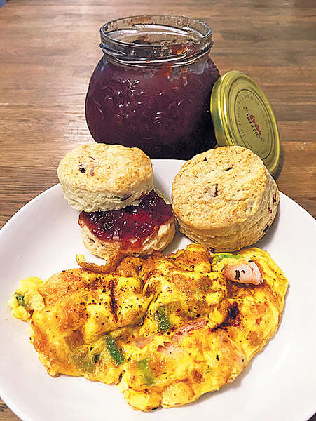 聞西 Scone + 蝦仁炒蛋