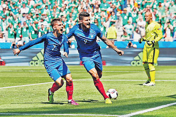 基沙文起孖反勝 法軍奪「愛」闖8強