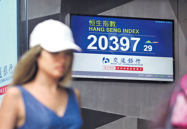 A股尾市回勇 恒指倒升29點