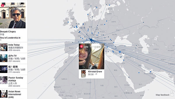 fb推Live地圖 看全球直播