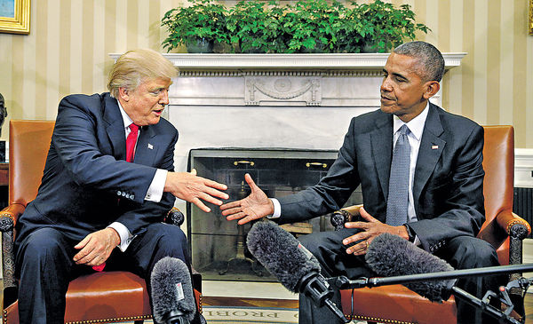 奧巴馬忠告特朗普 管治美國非家族生意
