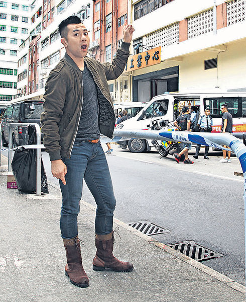 梁漢文拍跳樓戲百無禁忌