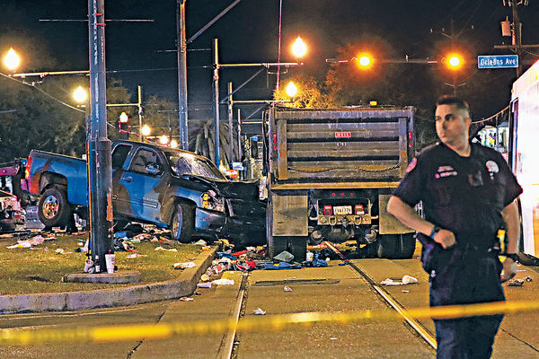 新奧爾良貨車撞人群28傷 司機涉醉駕