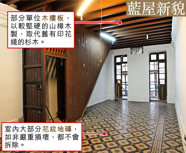 木樓板 花紋地磚 復修盡留經典