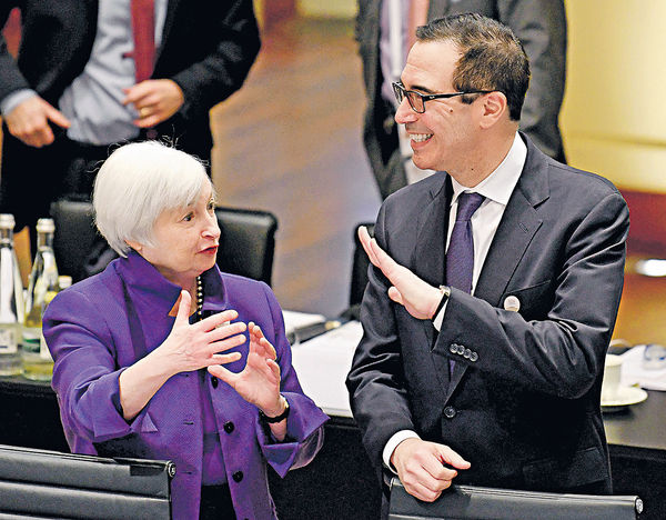 美財長反對G20刪反保護主義字眼