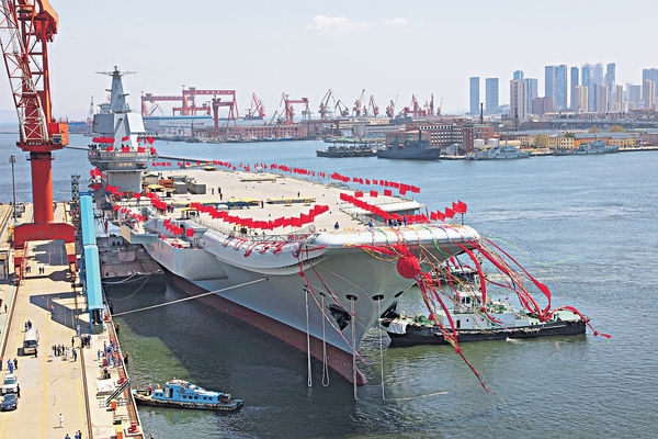 國產航母進度超預期 展開動力測試