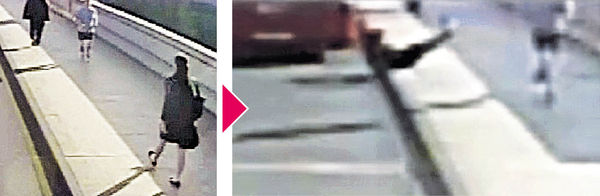 倫敦女遭跑步男推跌 險遭巴士輾過