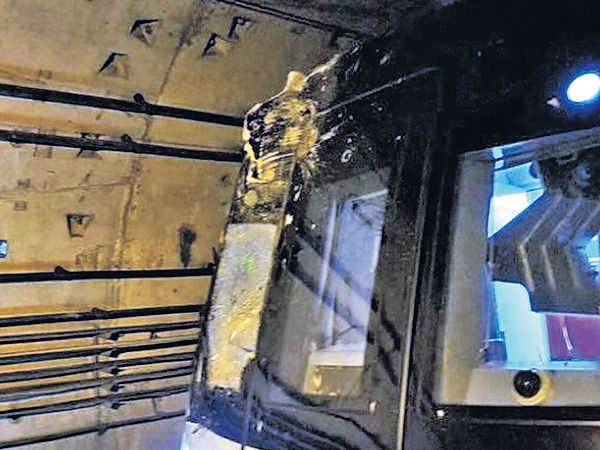 深圳違法打樁插穿隧道 毀地鐵列車