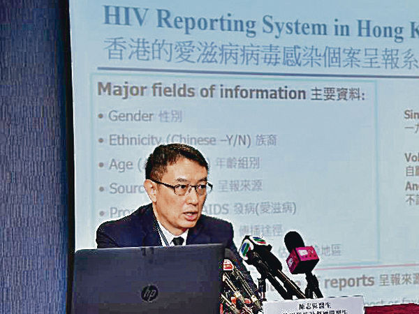 愛滋病個案 去年增逾600宗