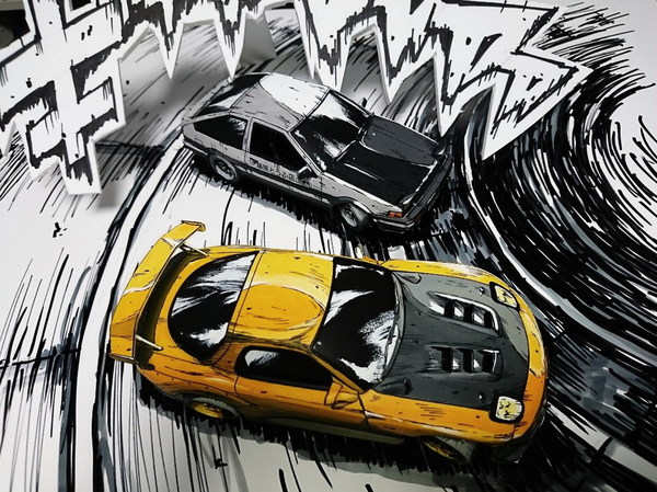 頭文字d 漫畫風模型車 3d 立體變2d Ezone Hk 遊戲動漫 動漫玩具 D