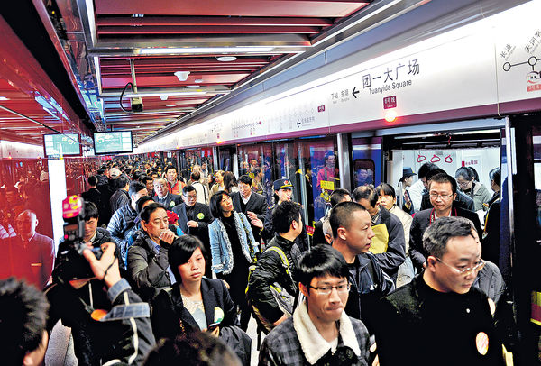 34城市建成軌道交通 廣州地鐵全國最逼