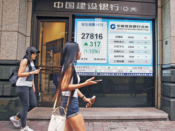 美聯儲議息前夕 港股升317點 守50天綫