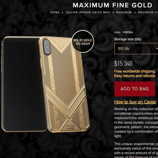 俄国 caviar 推土豪版新 iphone 售 12 万港元