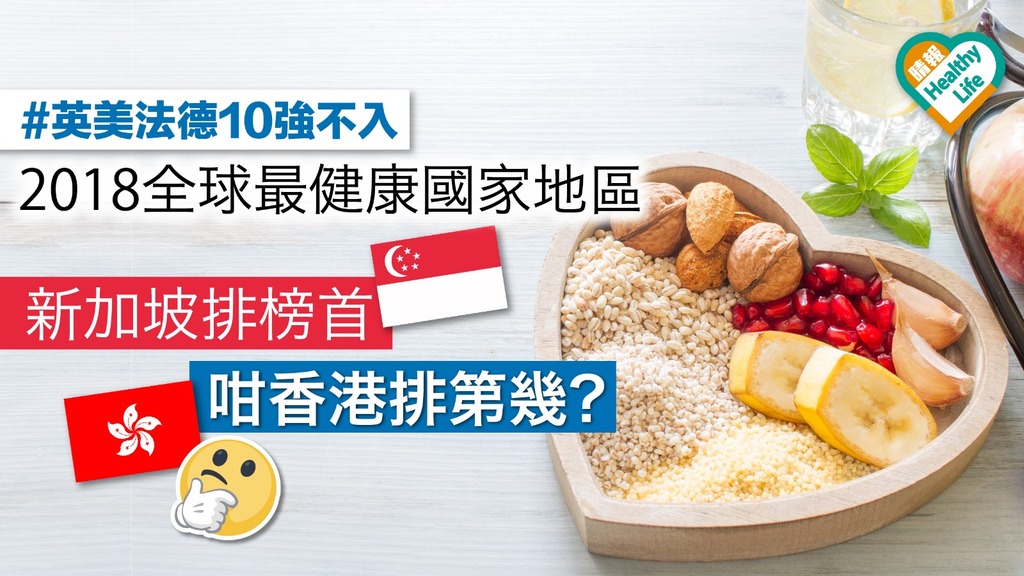 2018全球最健康國家 英美法德10強不入 新加坡排榜首 香港排第幾？ 