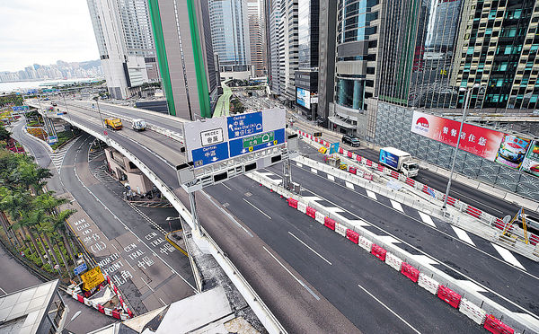 中環灣仔繞道全面通車 往西區毋須掉頭