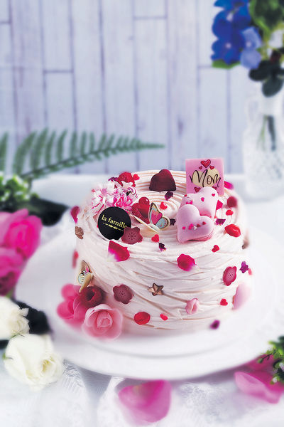 母親節限定 粉紅色戚風蛋糕