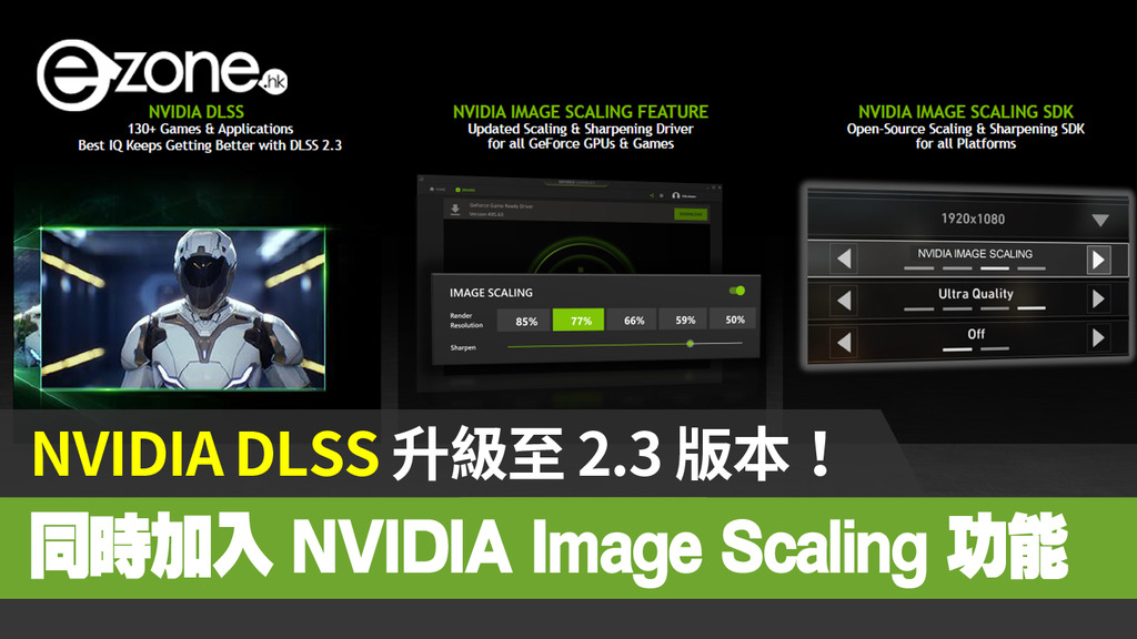 Nvidia Dlss 技術升級至2 3 版本 同時加入nvidia Image Scaling 功能 Ezone Hk 科技焦點 電腦 D