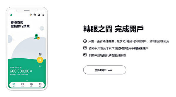 眾安銀行成港首間試業虛銀