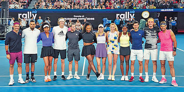 網球巨星慈善賽 為澳洲籌$2600萬賑災