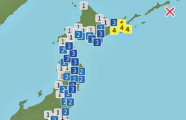 擇捉島海岸7級強震 北海道震感明顯