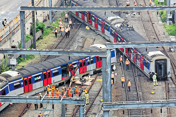 紅磡列車出軌 港鐵：換軌枕跟進差肇禍 議員批人為錯失