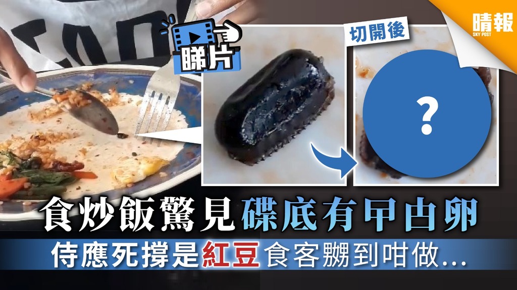 【恐怖加料】食炒飯驚見碟底有曱甴卵 侍應死撐是紅豆食客嬲到咁做...