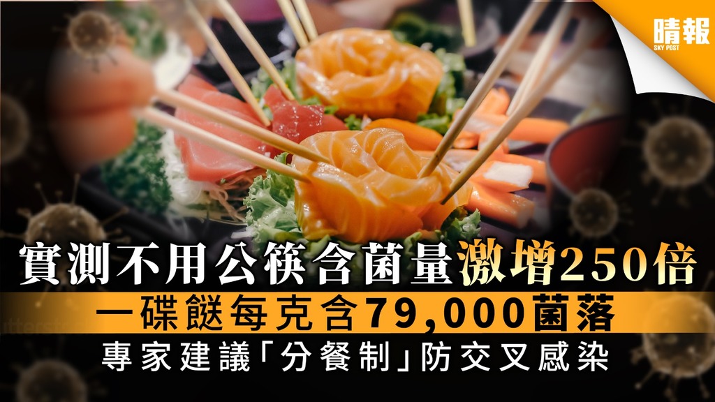 【飲食衛生】實測不用公筷含菌量激增250倍 專家建議「分餐制」防交叉感染