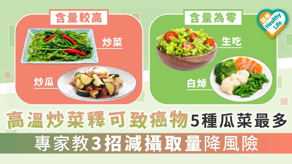 【食物安全】高溫炒菜釋可致癌物5種瓜菜最多 專家教3招減攝取量降風險