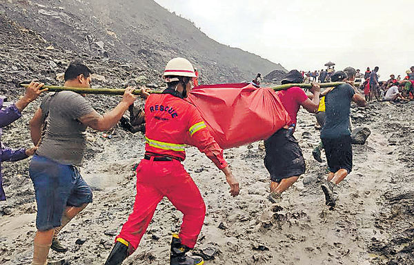 緬甸翡翠礦區山泥傾瀉 至少113死