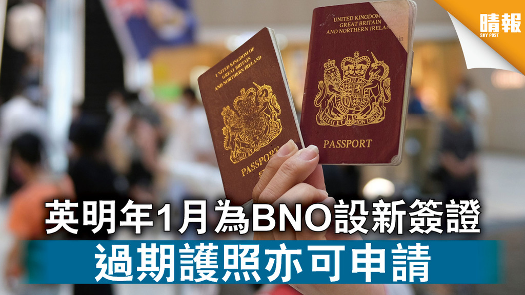 【移民潮】英明年1月為BNO設新簽證 過期護照亦可申請