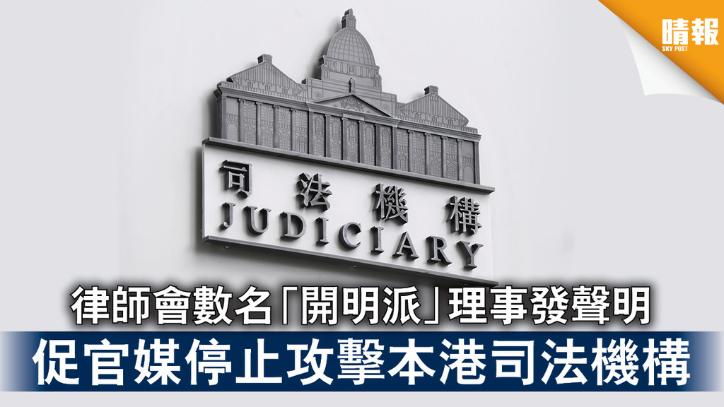 司法爭議｜律師會數名「開明派」理事發聲明 促官媒停止攻擊本港司法機構