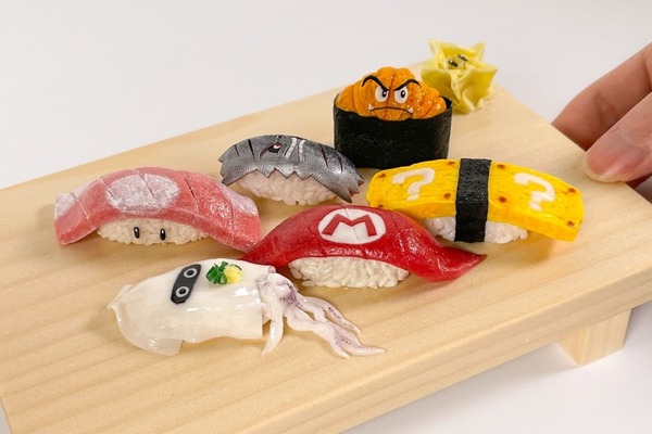 【Mario精品】日本粘土達人創意自製Mario主題壽司 神還原墨魚/巨石/磚塊造型