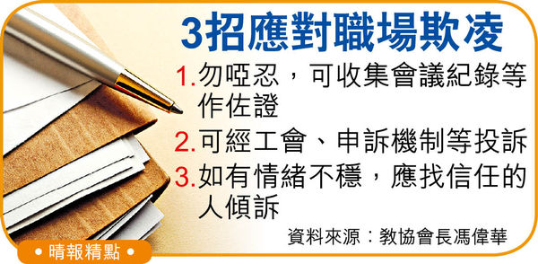 逾半教師曾遭職場欺凌 憂被針對 不敢為同事發聲
