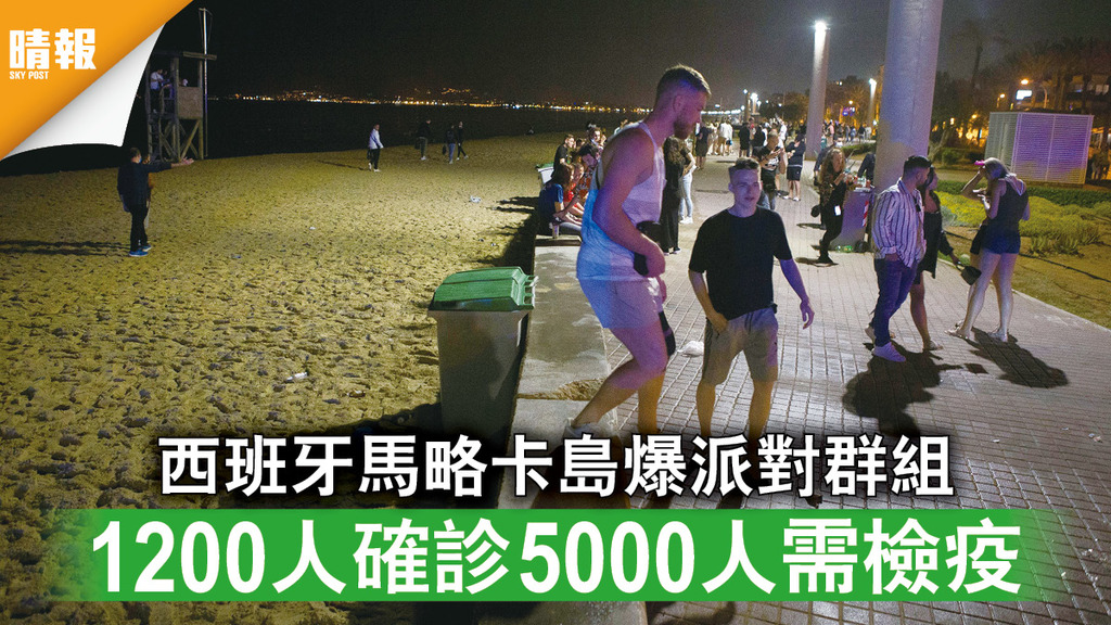 新冠肺炎｜西班牙馬略卡島爆派對群組 1200人確診5000人需檢疫