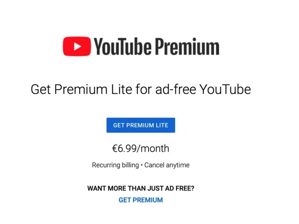 Youtube 推 Premium Lite 平價訂閱版 功能大縮水 Ezone Hk 網絡生活 生活情報 D