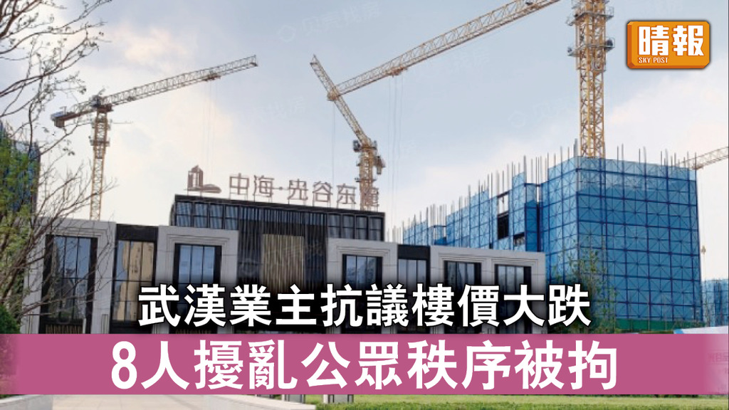 樓市降溫︱武漢業主抗議樓價大跌   8人擾亂公眾秩序被拘