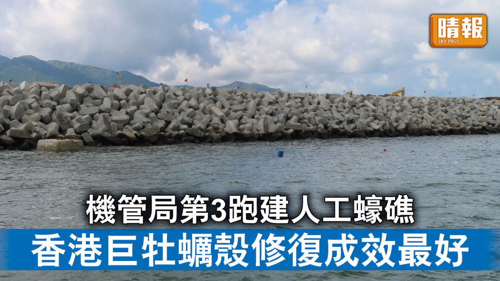 循環再生｜機管局第3跑建人工蠔礁   香港巨牡蠣殼修復成效最好