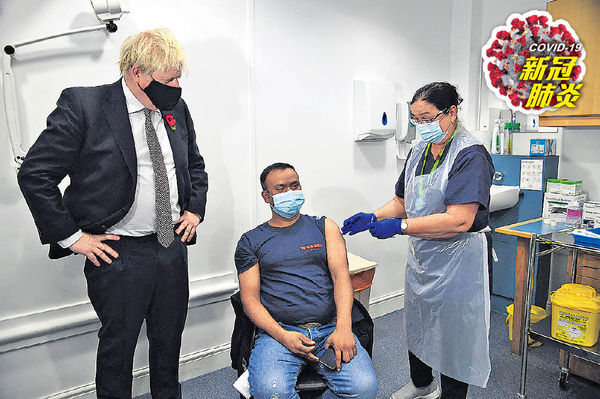 英准40歲以上打加強劑 約翰遜︰冬季或再封城