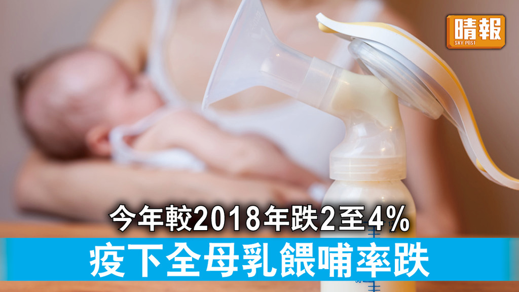 母乳餵哺｜疫下全母乳餵哺率跌 今年較2018年跌2至4%