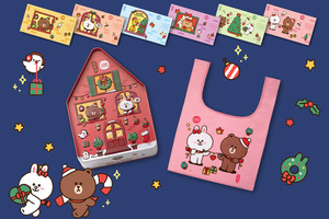 奇華推出LINE FRIENDS聖誕禮盒 網店優惠聖誕套裝／優惠價換購Brown環保袋