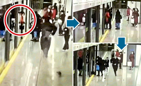 上海地鐵恐怖意外 老婦被夾幕門拖行慘死