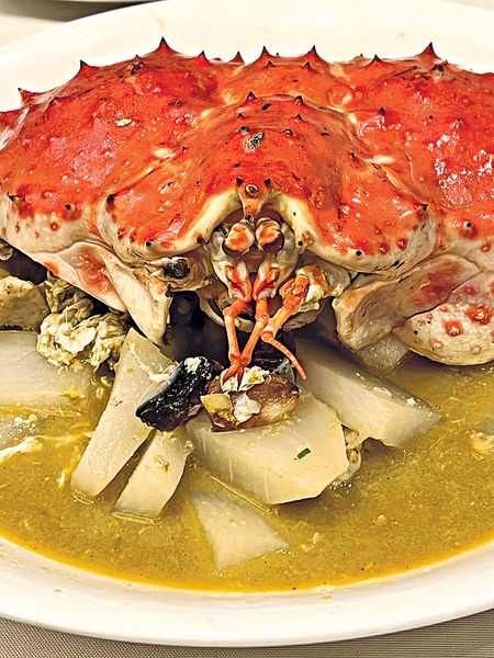 蟹#金銀蛋蘿蔔煮長腳蟹蓋