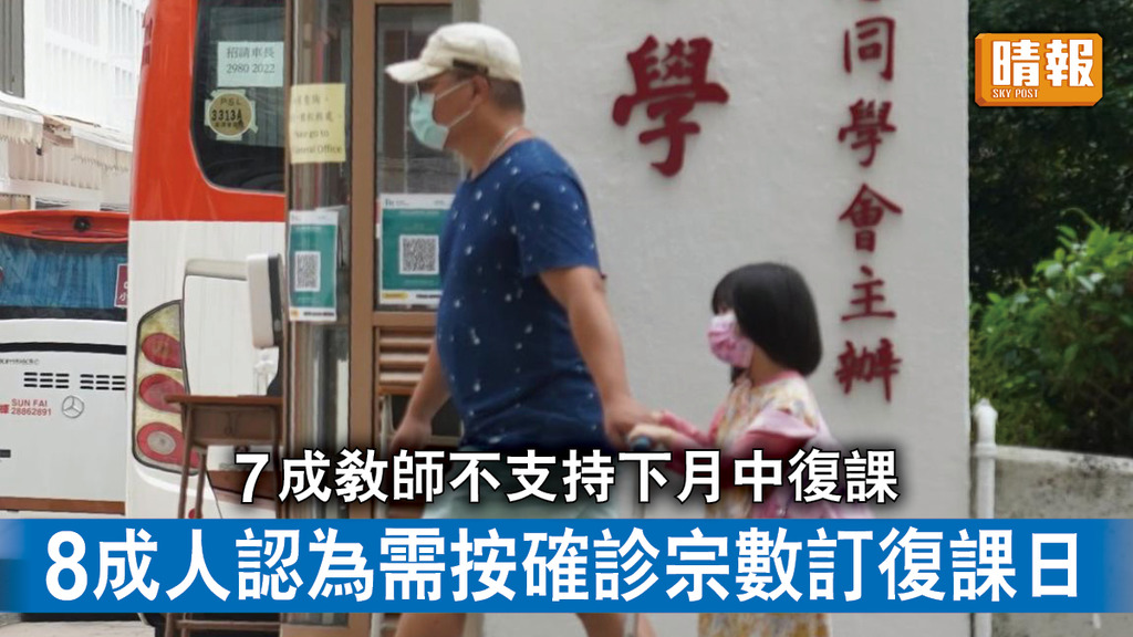 新冠肺炎｜7成教師不支持下月中復課 8成人認為需按確診宗數訂復課日