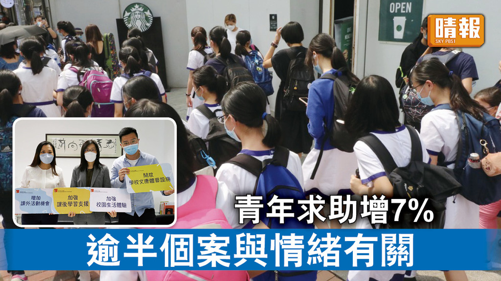提早暑假｜青年求助增7% 逾半個案與情緒有關