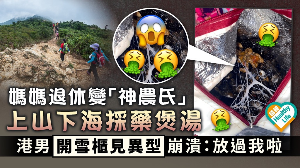 食用安全︳媽媽退休變「神農氏」上山下海採藥煲湯 港男開雪櫃見異型崩潰：放過我啦