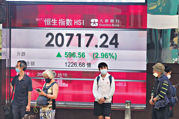 上周累彈818點 止兩連跌頹勢 港股升穿降軌挑戰50天綫