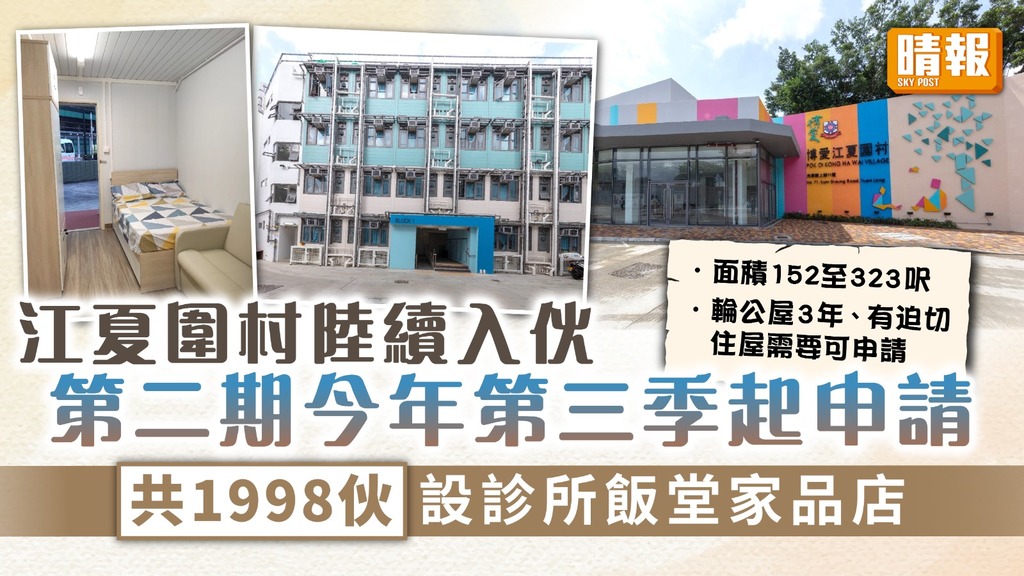 過渡性房屋 ︳江夏圍村陸續入伙第二期今年第三季起申請 共1998伙設診所飯堂家品店